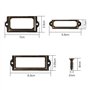 Porte-étiquettes en Métal, 50 pcs Porte-étiquettes en métal avec Vis Conviennent aux Tiroirs Étagères Bureaux, Porte-étiquettes 