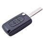 ANGOFIZ Coque Clé Pliable 3 Boutons Coffre CE0523 Lame HU83 Compatible avec Peugeot 207 207SW 208 307 307SW 308 407 408 Partner 