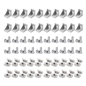 Lot de 20 équerres d'angle 40 x 40 mm