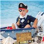 BOBOZHONG Accessoires de Costume de Pirate,3 Pièces Pirate Accessoire,Cache-Oeil Télescope Boussole,Ensemble D'Accessoires de Co