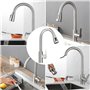 Zeripikfoasp Robinet Cuisine, Mitigeur Cuisine, Extensible Robinetterie de Cuisine avec 2 Modes de Pulvérisation, 360° d'Évier à