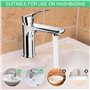 WinGluge Mitigeur Lavabo, Robinet Salle Bain Monocommande, Mitigeur de Lavabo, Bonde Incluse, Robinet de Salle de Bains Lavabo, 