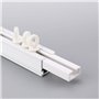 100 PCS Glisseurs pour Rail à Rideaux Crochet de Tringle à Rideau Coulissant Crochet de Rideau Rail Glisseur pour Rideau de Fenê