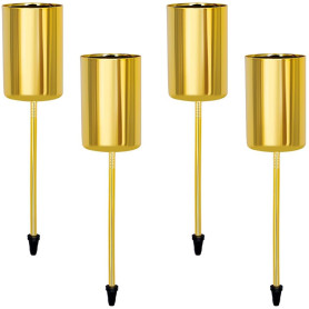 4 PCS Chandelier Bougeoir Dorés