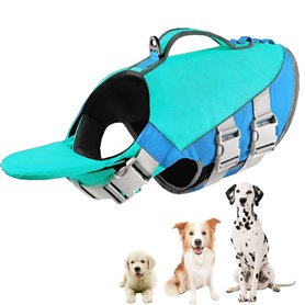Little Bean Gilet de sauvetage réglable pour chien avec flottabilité supérieure et poignée de sauvetage pour chien