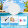 SCZND Lampe Flottante Piscine, 2 Pièces 40cm LED Lampe Piscine avec Télécommande, 16 RGB Changement de Couleur, IP67 Étanche Gon