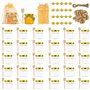 Weinsamkeit 30Pcs 45ml Mini Pots à Miel en Verre Hexagonaux avec Louches en Bois
