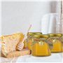 Weinsamkeit 30Pcs 45ml Mini Pots à Miel en Verre Hexagonaux avec Louches en Bois, Pendentifs Abeille,Sacs de sable en maille,Éti