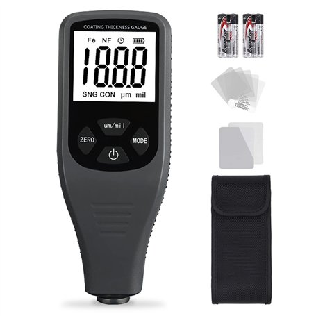 Jauge d'épaisseur de peinture de voiture - Appareil de mesure numérique avec capteur pour mesure automatique Fe-NF - Plage de me