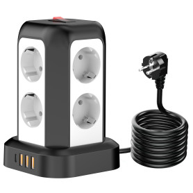 MBQYT Multiprise Parafoudre avec 8 Prises