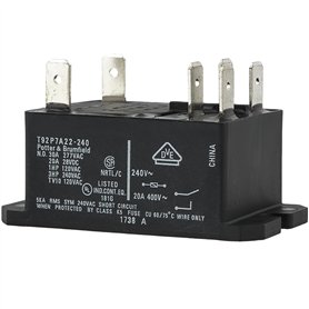 T92P7A22-240 240 VAC 6-1393211-2 6 broches 30 A Tension AC DPST-NO (2 formes A) Relais de puissance à connexion rapide à usage g
