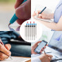 Recharges de Stylo Bille Multifonction,23 PCS Stylo à Bille Métalliques,Pour Bureau,École,Voyage ou Cadeau Professionnel(10 Noir