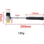 Wxinsheng Maillet en Caoutchouc à Double Face, 25mm Mini Marteau en Caoutchouc Remplaçable à Double Face avec 4 Têtes de Marteau