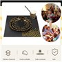 Wxinsheng 50 Pièces Vaisselle de Fête Noir et Or Assiettes Jetables en Carton,pour Anniversaire,Mariage,Baby Shower Noël Dîner