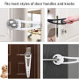 2 Pièces Loquet de Porte pour Chat, Support de Porte à 7 Trous Réglables pour Animal Loquet de Porte Door,pour Laisser Entrer Le