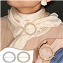 Taille Boucle Cravate Pin Clips,4 pinces T-Shirt Clips Anneau Clip pour Femmes Taille Boucle Cravate Pin Clips Écharpe Boucles C