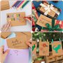 Cartes en Papier Kraft,50 Pièces 10x15 cm Cartes Postales Vierges en Papier kraft,Carte en Papier dur à étiquette DIY,pour Carte