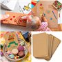 Cartes en Papier Kraft,50 Pièces 10x15 cm Cartes Postales Vierges en Papier kraft,Carte en Papier dur à étiquette DIY,pour Carte