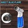 Chalumeau Butane Rechargeable 4 Flammes Puissantes – Mini Chalumeau de Cuisine Réglable pour Crème Brûlée, Pâtisserie, BBQ et Us