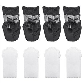 Lot de 4 chaussures pour chien - Avec cordon de serrage - Avec semelles souples - Antidérapantes - Pour l'intérieur et l'extérie
