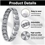 DGUSO Bracelet Magnetique Homme 1 Pièce, Bague 1 Pièce, Bracelet en Acier Titane pour Homme Bracelet Magnétique pour Homme Bijou