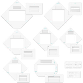 BAOFALI Lot de 17 guides d'enveloppes tout-en-un pour la fabrication de cartes et les travaux manuels en papier