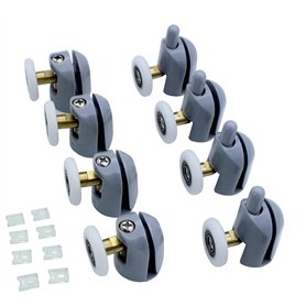 KEABATH Lot de 8 rouleaux de porte de douche en verre pour cabine de douche