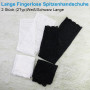 SZYLJSY Lot de 2 gants longs sans doigts en dentelle pour femme - Longueur du coude - Motif floral - Pour mariage - Pour les ann