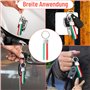 Porte-clés drapeau italien, porte-clés à rayures tricolores, porte-clés mode en nylon avec 1 petit porte-clés, pour les sacs à d