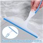 Lot de 3 raclettes de cabine de douche avec 3 crochets adhésifs - Raclette de douche avec crochet mural - Raclette de douche - L