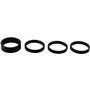 REBECCAGIBSON Rehausseur de guidon de vélo - En aluminium - Noir - 28,6 mm - 124 mm - Adaptateur de hauteur - Potence réglable