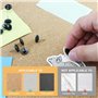 Lot de 55 punaises noires en forme de roue dentée en plastique pour tentures murales, pointe en acier, plaque de liège, punaises