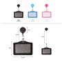 Lot de 3 pochettes pour cartes d'identité en cuir avec clip - Porte-badge portable - Rétractable - Pour événements d'affaires, e