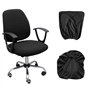 PFLYPF Housse de siège noire 2 pièces comprenant 1 coussin et 1 dossier