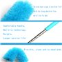 Spldsun 3 pièces Duster de Microfibres,Plumeau Poussière Lavable Bendables Brosse à Poussière avec Poteau Extensible pour la Mai