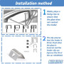 KIMISS12 pièces Vent Déflecteur Clips De Voiture Vent Pluie Déflecteur Canal En Acier Inoxydable Fixation Clips De Retenue Fit p