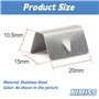KIMISS12 pièces Vent Déflecteur Clips De Voiture Vent Pluie Déflecteur Canal En Acier Inoxydable Fixation Clips De Retenue Fit p