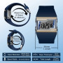 Montre Sport Homme Etanche 100 Mètres Montre Bracelet Digitale pour Plongée et Piscine avec Chronomètre au Tour, Réveil, Calendr