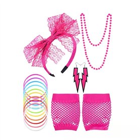 VNHATY 7 pièces accessoires de déguisement de mascarade pour femmes et filles des années 80