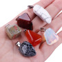 Juanya Lot de 60 pendentifs en pierres précieuses de guérison irrégulières - Perles de chakra en cristal pour fabrication de bij