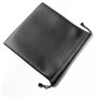 TIMJJG 2 pièces étui en cuir PU noir rectangulaire 20x22 cm avec cordon de serrage pour activités de plein air et utilisation qu