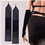 1 paire de gants de raccordement noirs gants en tricot extensibles gants d'opéra femmes gants sans doigts noirs pour mariage Gal