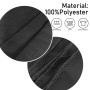 TAFACE Écharpe Noire en Mousseline de Soie et Broche en Diamant en Perles - Double Usage pour Femme, Assortie à Robe de Soirée C