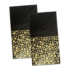 TAFACE Nappe en Or Noir 2pcs 137cm * 274cm