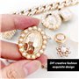 Lot de 22 Décorations de Chaussures en Forme de Fleur en Diamant - Boucles et Accessoires Tendance pour Sandales avec Trous - 2-