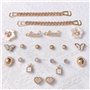 Lot de 22 Décorations de Chaussures en Forme de Fleur en Diamant - Boucles et Accessoires Tendance pour Sandales avec Trous - 2-