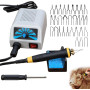 ﻿Huzoomtoyz Kit de Station de Pyrogravure sur Bois 200-800℃ Température Réglable Graveur Bois