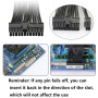GELRHONR Double Alimentation PC 24 broches ATX câble adaptateur de carte mère, 24 broches (20 + 4) pour ATX câble d'extension de