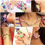 Perles pour Bracelet Enfant, 24 Modèles Perle Enfant avec Trou pour le Filetage, DIY Coffret de Perles pour la Fabrication de Br