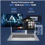 Ordinateur Portable 14 Pouces 6 Go RAM, 128 Go SSD Celeron Processeur Dual Core Portable PC 1366*768 IPS Laptop PC Sans Fil WiFi